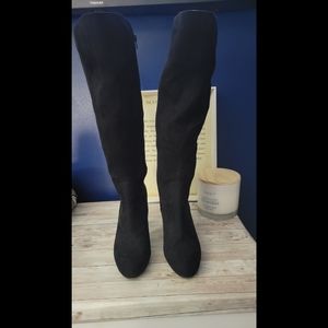 Black high heel Wide Calf boots!
